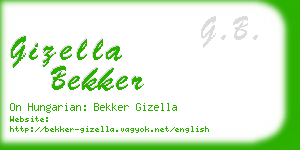 gizella bekker business card